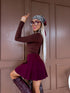 Tops ar v-veida izgriezumu "JELLY BELLY VD1802" - CHOCO
